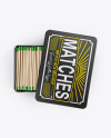 Metallic Match Box Mockup