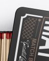 Metallic Match Box Mockup