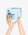 Gift Box in Hands Mockup Gift Box in Hands Mockup