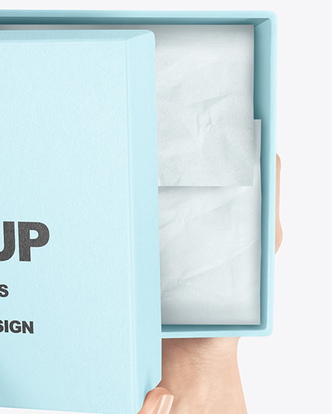 Gift Box in Hands Mockup Gift Box in Hands Mockup