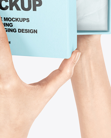 Gift Box in Hands Mockup Gift Box in Hands Mockup