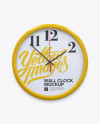 Glossy Wall Clock Mockup