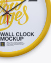 Glossy Wall Clock Mockup