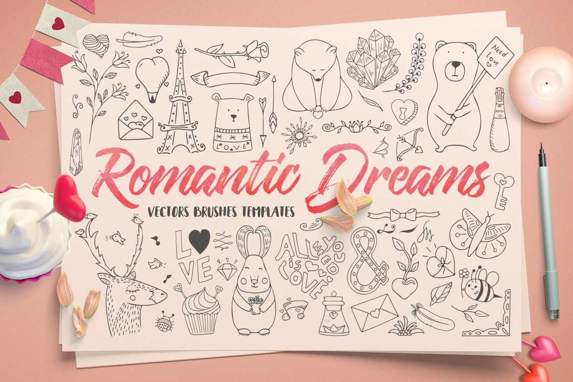 Romantic Dreams Graphic Pack Romantic Dreams Graphic Pack