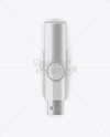 Open Glossy & Metal USB Flash Drive Mockup - Top View