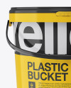 Glossy Plastic Bucket Mockup - Front View