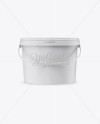 Matte Plastic Bucket Mockup - Front View