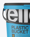 Matte Plastic Bucket Mockup - Front View