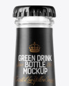 200ml Clear Glass Bottle with Green Drink Mockup