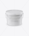 Matte Plastic Bucket Mockup - Front View (High Angle)