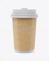 Kraft Coffee Cup Mockup - Front View