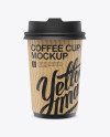 Kraft Coffee Cup Mockup - Front View