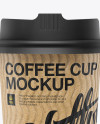 Kraft Coffee Cup Mockup - Front View