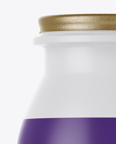 Matte Plastic Dairy Bottle Mockup