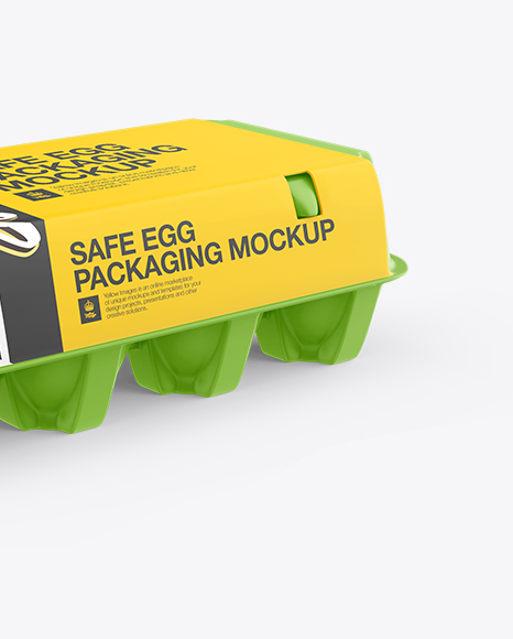 Matte Egg Container - Halfside View (High-Angle Shot) Matte Egg Container - Halfside View (High-Angle Shot)