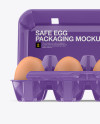 Open Glossy Egg Container - Front View