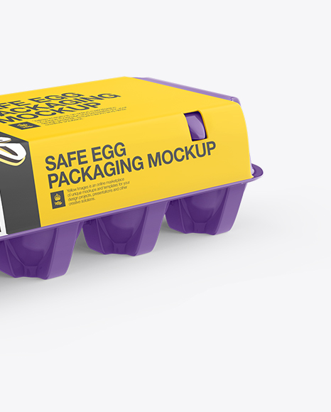 Glossy Egg Container - Halfside View (High-Angle Shot)