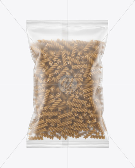 Whole Wheat Fusilli Pasta Matte Bag Mockup