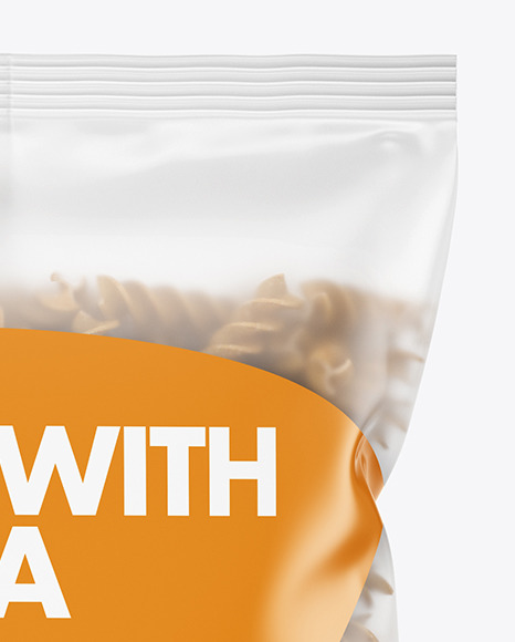 Whole Wheat Fusilli Pasta Matte Bag Mockup