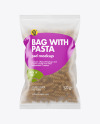 Whole Wheat Fusilli Pasta Frosted Bag Mockup