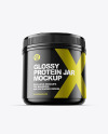 Glossy Protein Jar Mockup