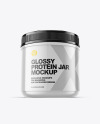 Glossy Protein Jar Mockup