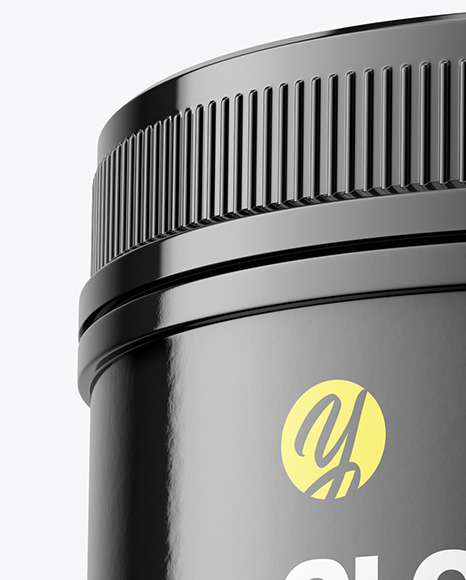 Glossy Protein Jar Mockup