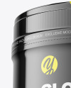 Glossy Protein Jar Mockup