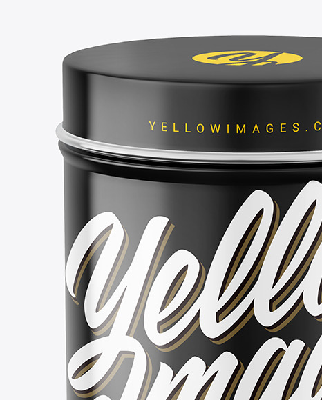 Glossy Tin Can Mockup