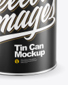 Glossy Tin Can Mockup