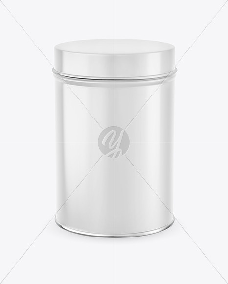 Glossy Tin Can Mockup