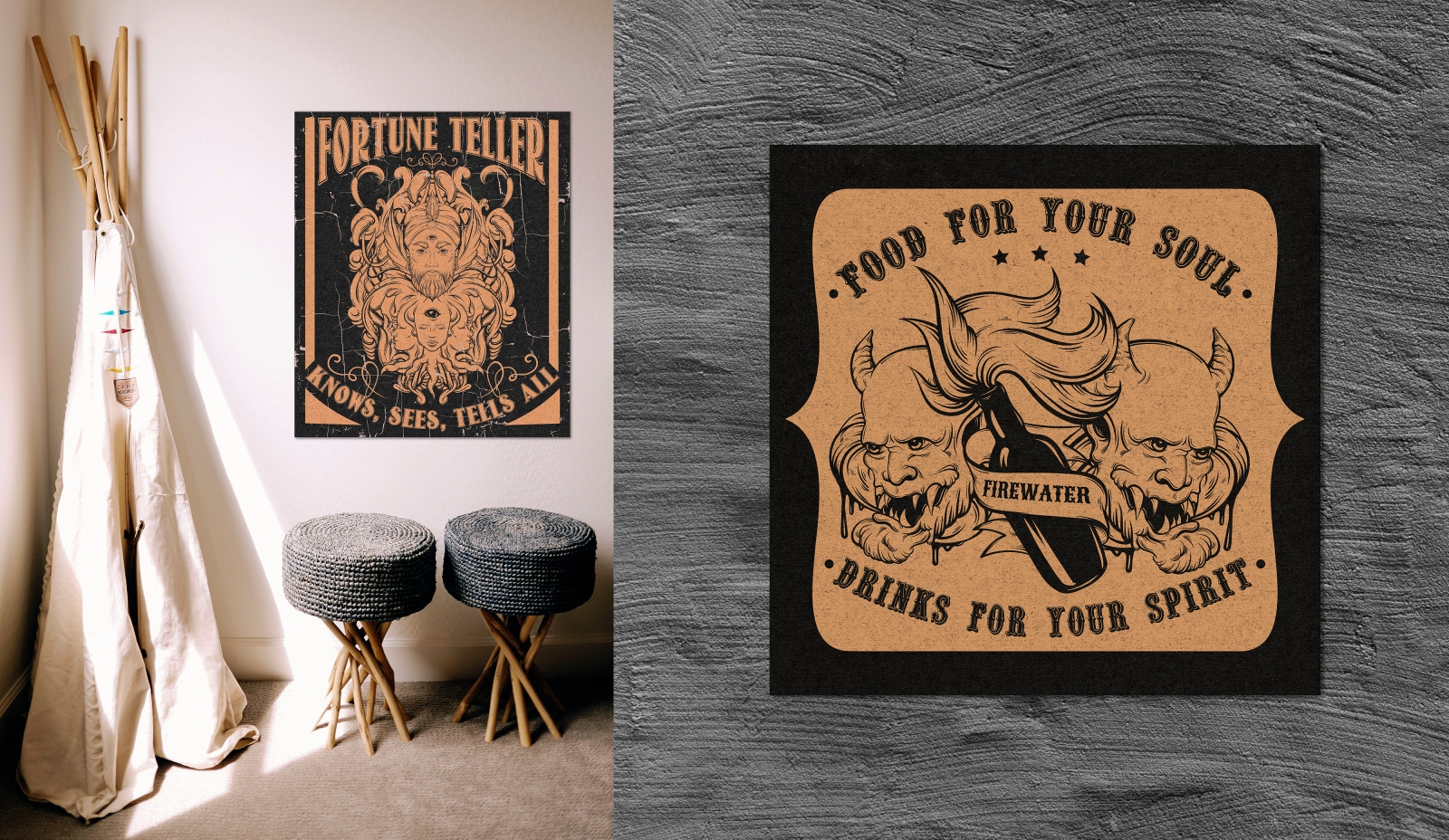 30 vintage prints and posters. 30 vintage prints and posters.