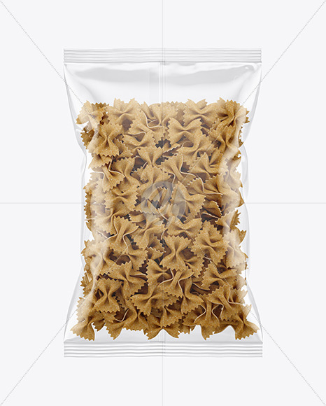 Whole Wheat Farfalle Pasta Bag Mockup