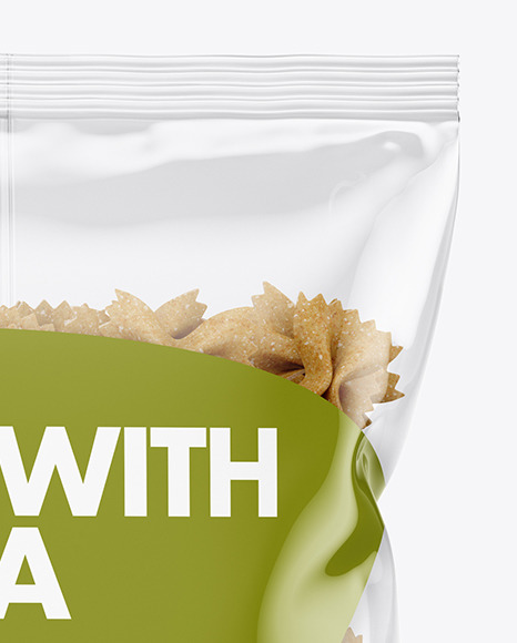 Whole Wheat Farfalle Pasta Bag Mockup