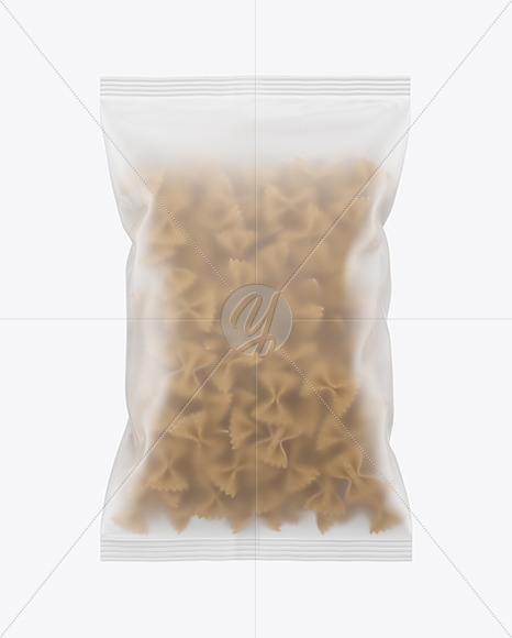 Whole Wheat Farfalle Pasta Frosted Bag Mockup