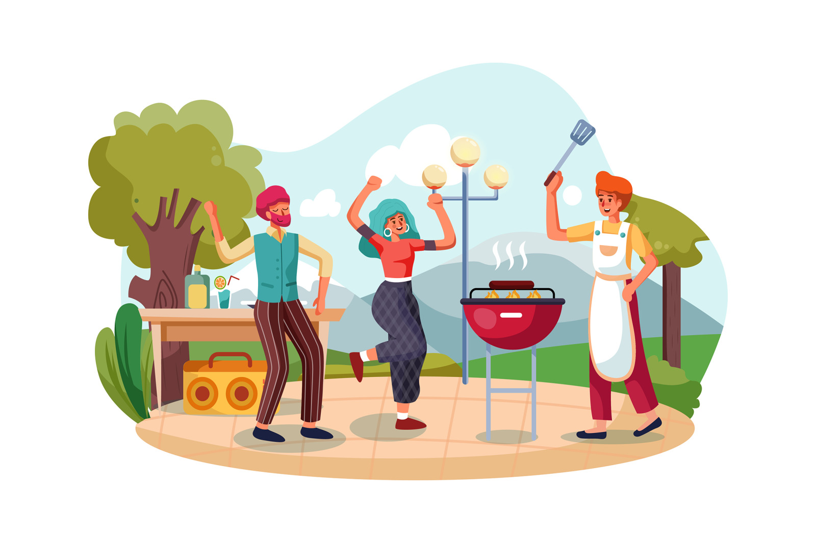 M_98_Party Outdoor Illustrations M_98_Party Outdoor Illustrations