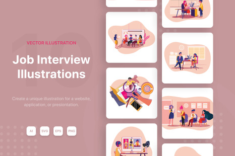 M88_Job Interview Illustrations - Recruitment