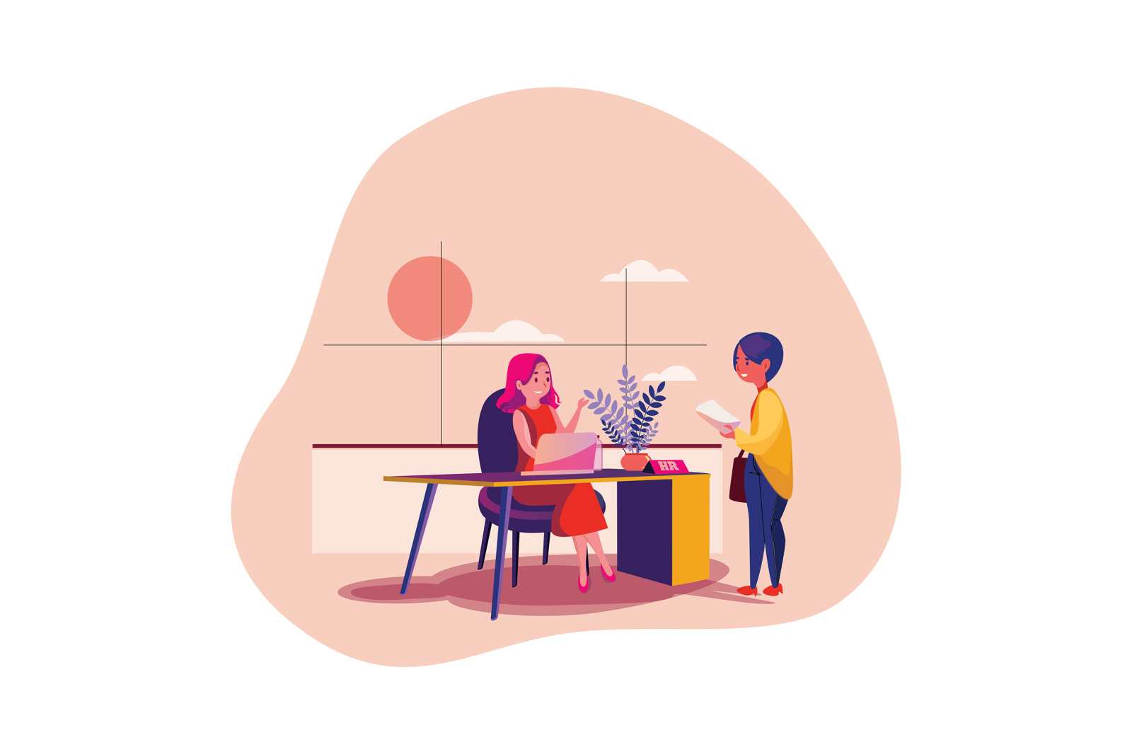 M88_Job Interview Illustrations