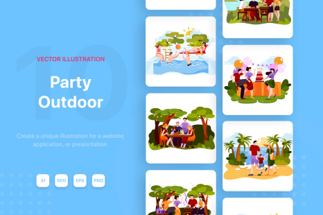 M101_Party Illustrations - Fun celebrations