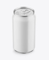 Metallic Drink Can With Matte Finish Mockup