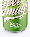 Metallic Drink Can With Matte Finish Mockup