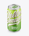 Metallic Drink Can With Matte Finish And Condensation Mockup