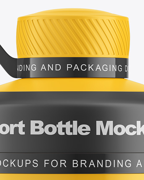 Glossy Sport Bottle Mockup