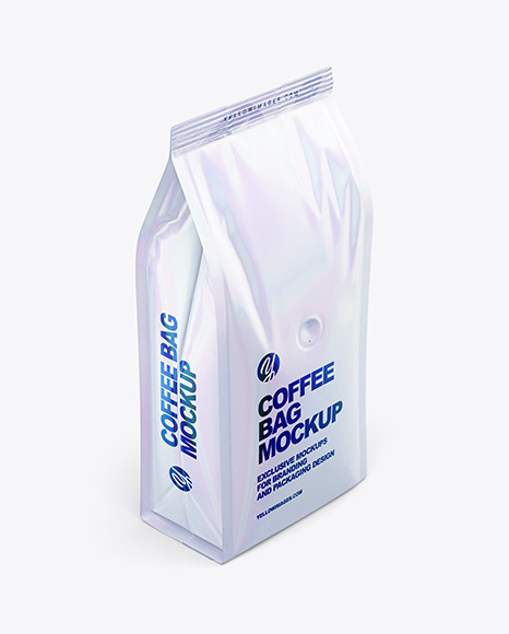 Matte Coffee Bag Mockup - Half Side View