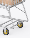 Shopping Cart W/ Kraft Boxes Mockup