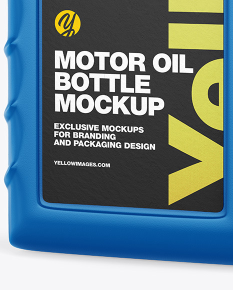 Glossy Motor Oil Bottle Mockup