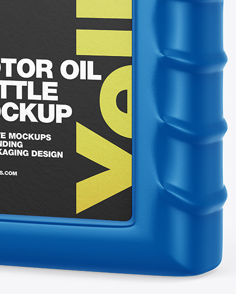 Glossy Motor Oil Bottle Mockup