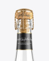 Clear Glass Lambrusco Bottle With White Wine Mockup