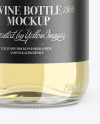 Clear Glass Lambrusco Bottle With White Wine Mockup