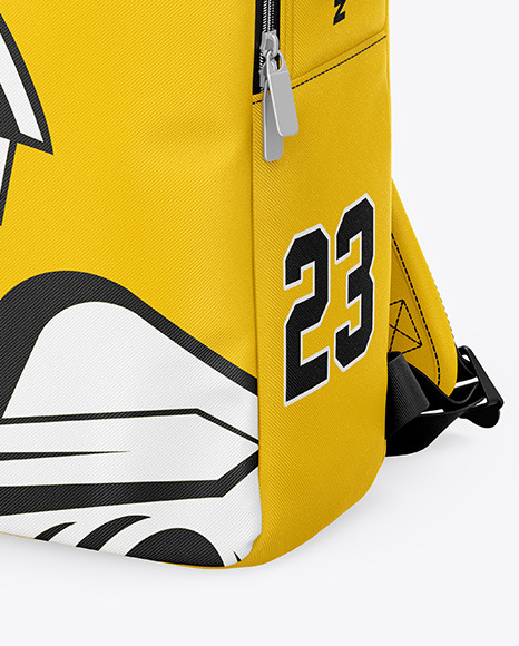 Backpack Mockup - Half Side View